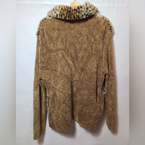 Vintage leopard print knit sweater- Size 2XL plus size - Picture 5 of 6